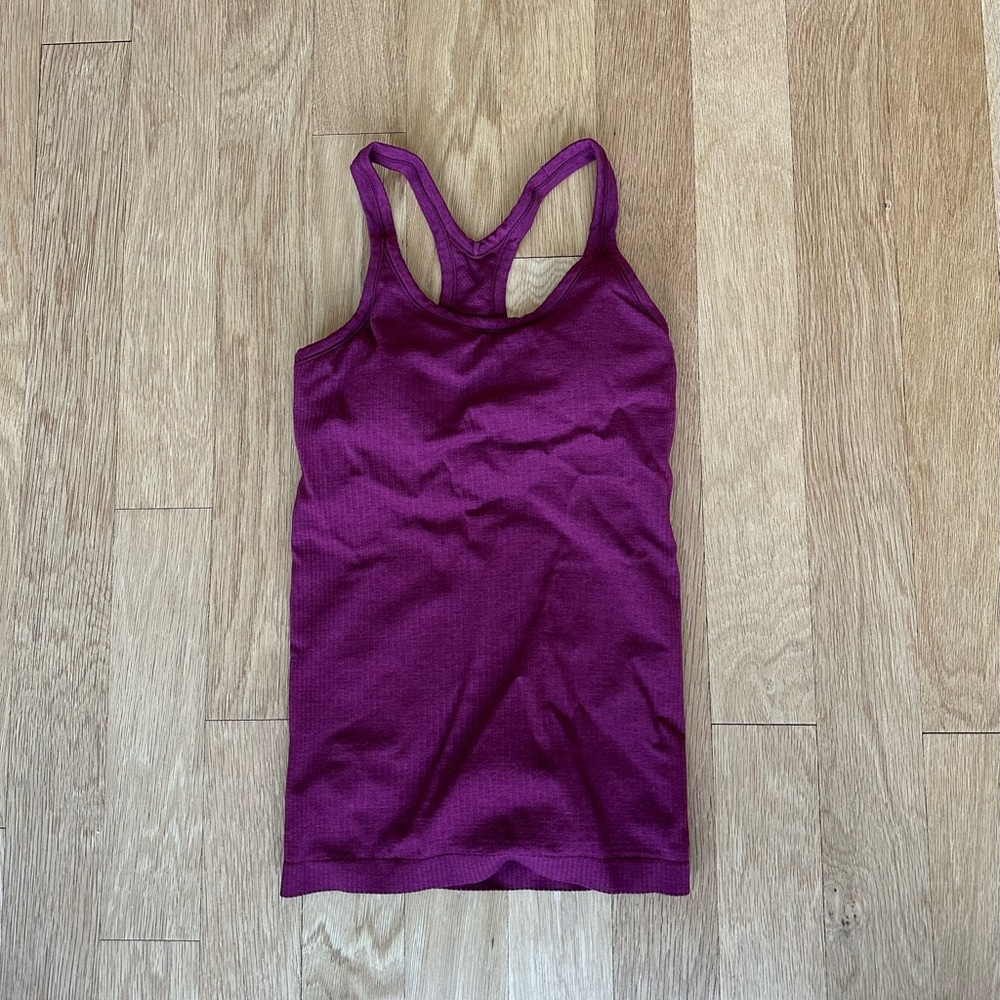 lululemon ebb to street tank in deep luxe, size 4